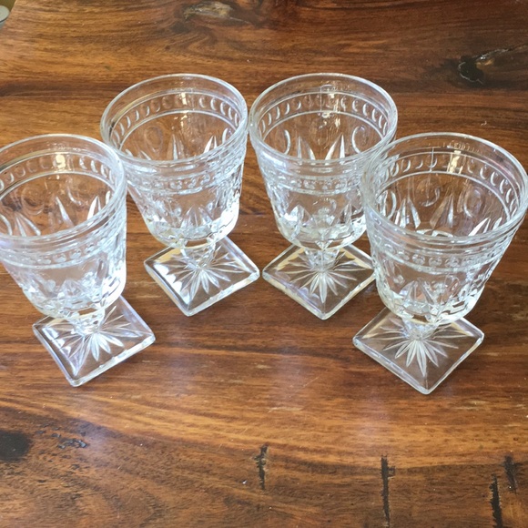 Indiana Glass Colony Park Lane Clear Wine Glasses Goblets - Picture 11 of 12